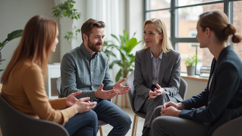 Groepsleden die constructieve feedback geven en elkaar aanmoedigen in een ondersteunende trainingsomgeving