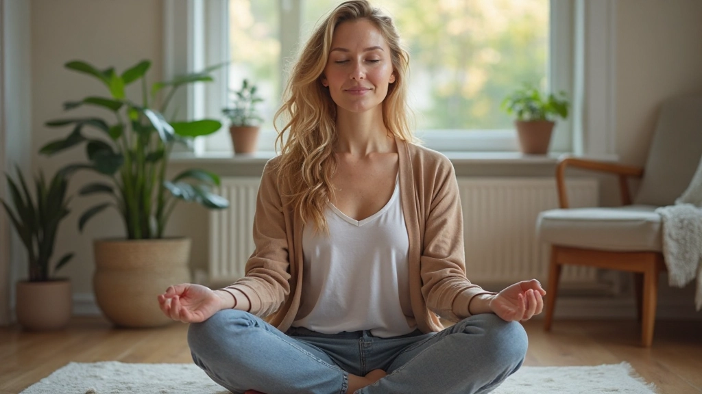 Persoon mediteert voor mentale focus en zelfbeheersing