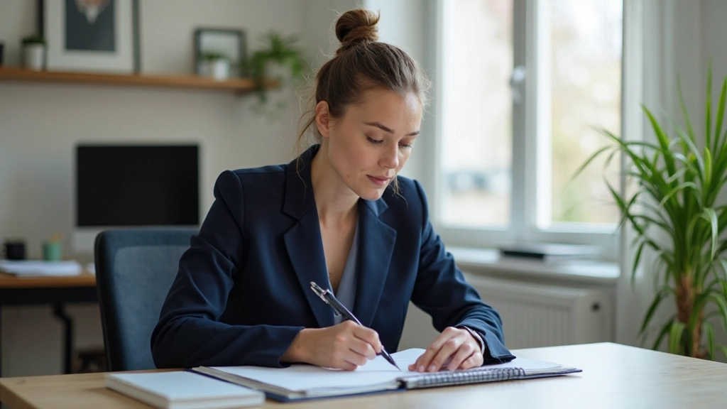 Professioneel persoon werkt aan productiviteit en taakplanning aan bureau